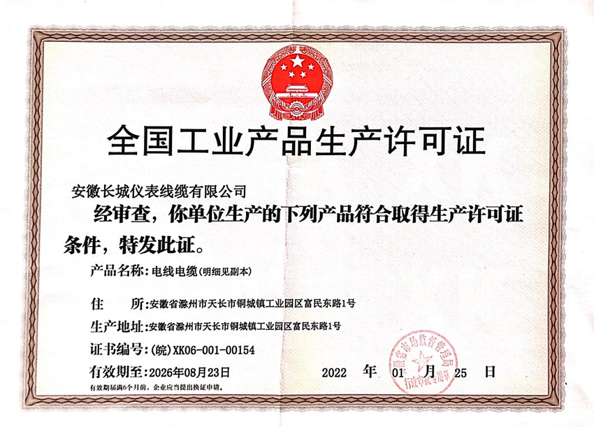 全國工業產品生產許可證